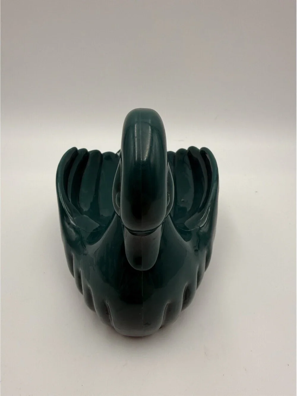 Vintage Springs Swan Soap Dish Dark Green Ceramic Trinket Bowl Bathroom Vanity